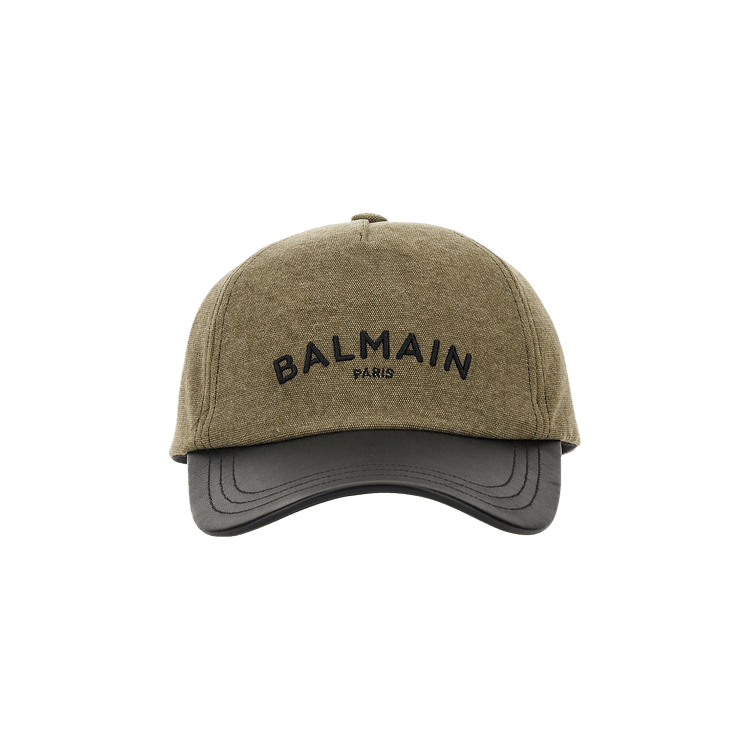 Balmain Logo Embroidered Cap 'Kaki/Black'