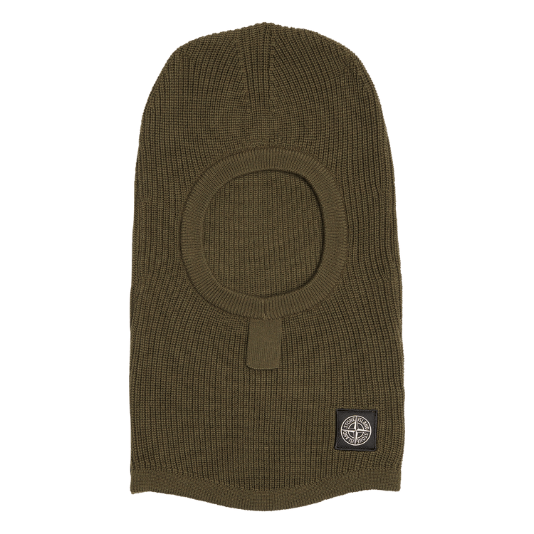 Stone Island Patch Logo Wool Balaclava 'Olive'