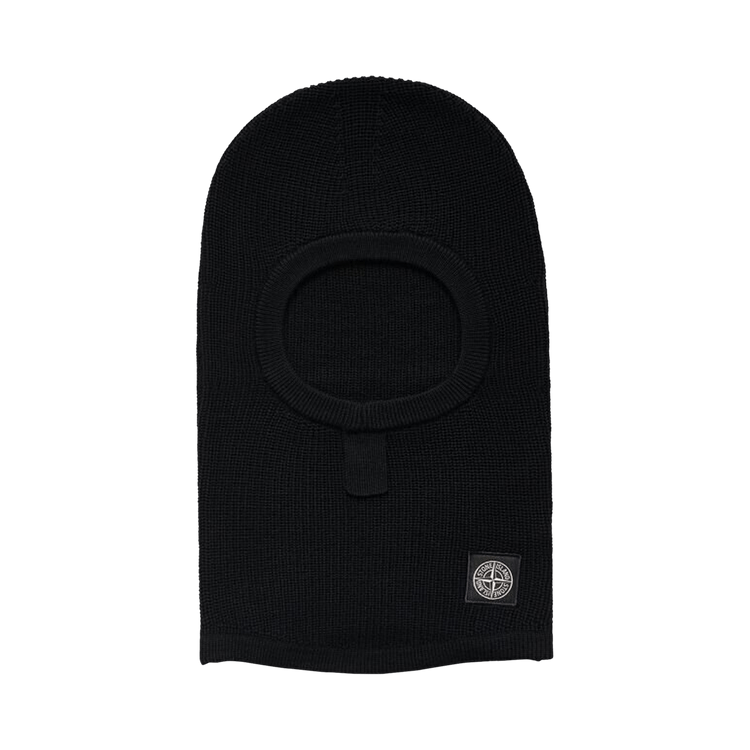 Stone Island Patch Logo Wool Balaclava 'Black'