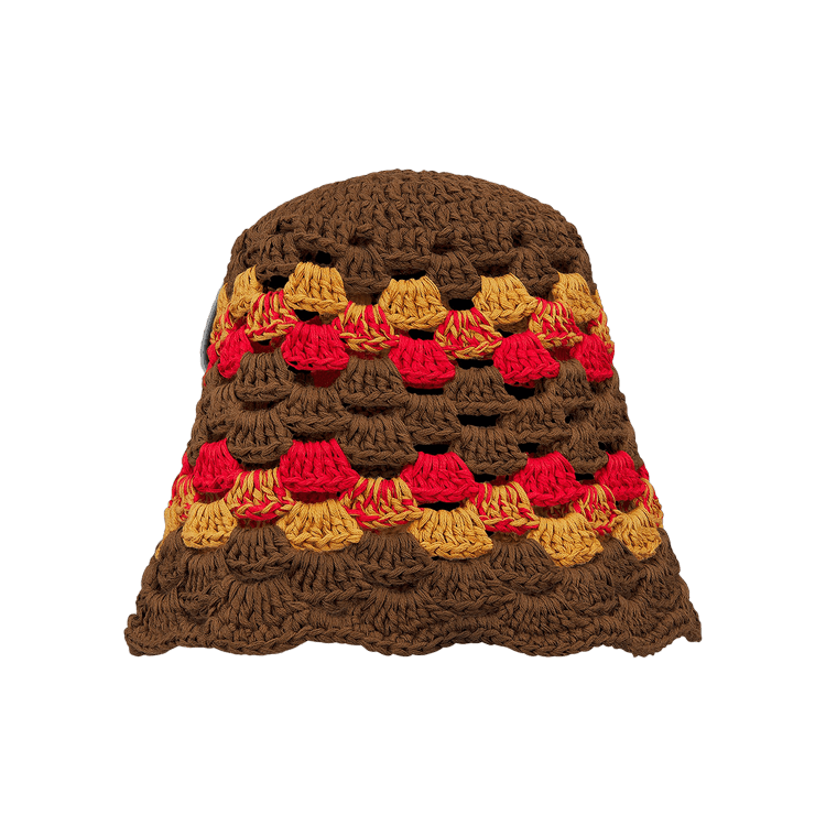 Dior x Denim Tears Crochet Bucket Hat 'Brown/Red/Orange'