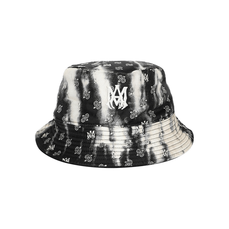 Amiri Micro Paisley Tie Dye Silk Reversible Bucket Hat 'Black'