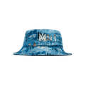 Amiri Bandana Aloha Silk Reversible Bucket Hat 'Teal'