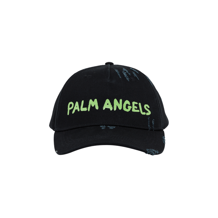 Palm Angels Seasonal Logo Cap 'Black/Green Fluorescent'