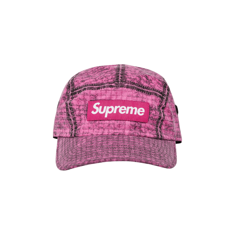 Supreme Distressed Ripstop Camp Cap 'Pink'