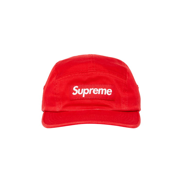 Supreme Washed Chino Twill Camp Cap 'Red'