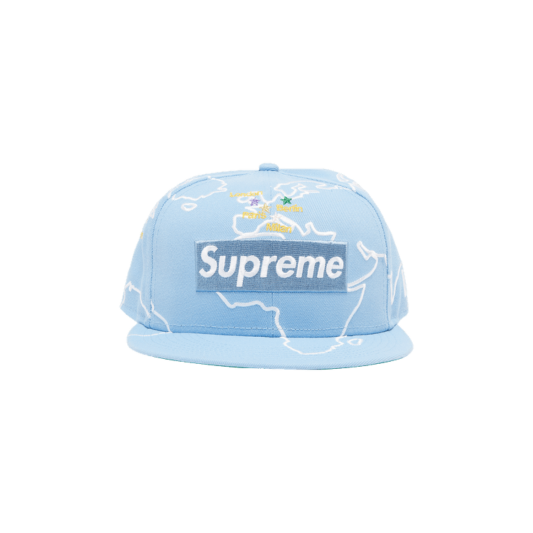 Supreme Worldwide Box Logo New Era 'Light Blue'