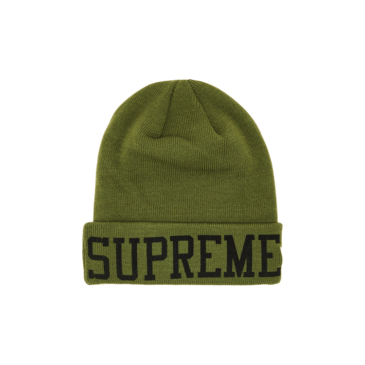 Supreme x New Era Varsity Beanie 'Olive'