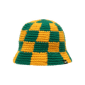 Stussy Bucket Hat Checker Knit 'Evergreen'