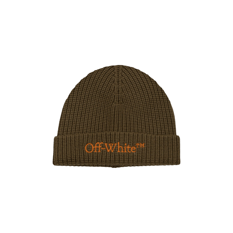 Off-White Bookish Classic Knit Beanie 'Army Green'