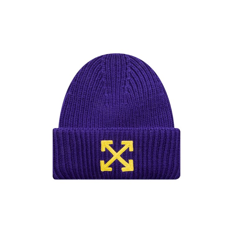 Off-White Arrow Ribbed Beanie 'Purple/Lime'