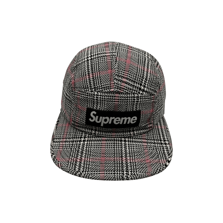 Supreme Mod Plaid Camp Cap 'Black'