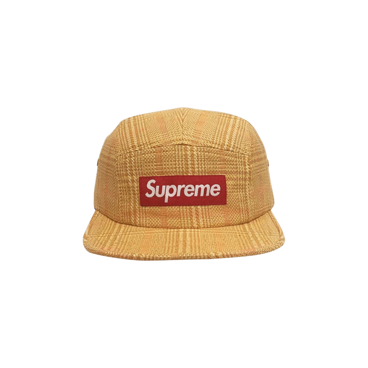 Supreme Mod Plaid Camp Cap 'Gold'