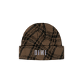 Dime Wavy Plaid Cuff Beanie 'Wood'