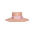 Gucci Striped Wide Brim Hat 'Naturale/Pink'