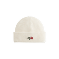 Kith Script Rose Felt Embroidery Cotton Beanie 'Sandrift'