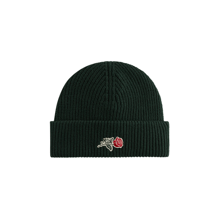 Kith Script Rose Felt Embroidery Cotton Beanie 'Stadium'