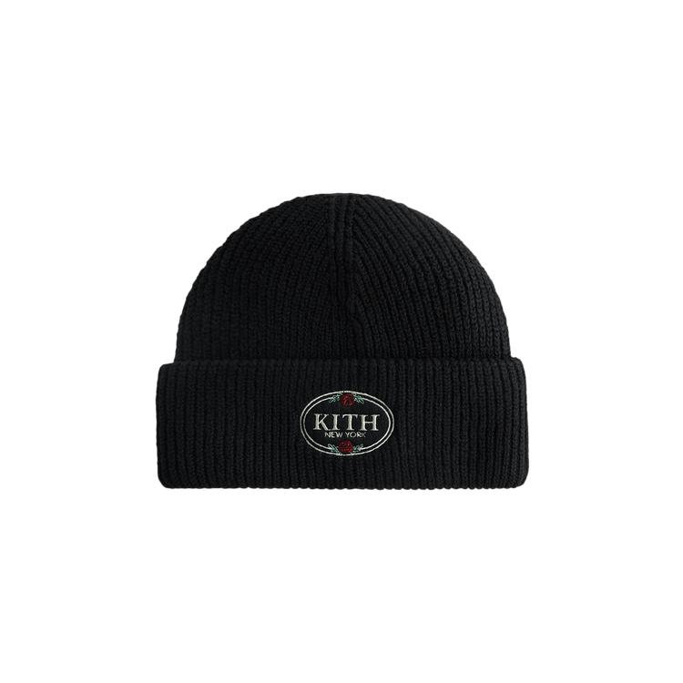 Kith Rose Embroidered Cuffed Beanie 'Black'
