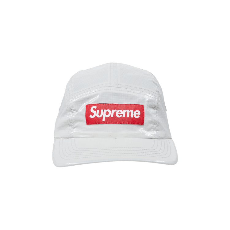 Supreme Gloss Ripstop Camp Cap 'Light Grey'