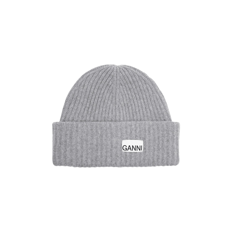 GANNI Structured Rib Beanie 'Melange'