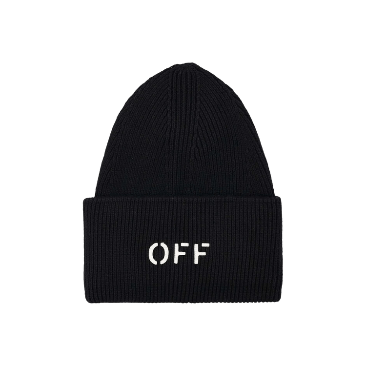 Off-White Off Stamp Loose Knit Beanie 'Black/White'