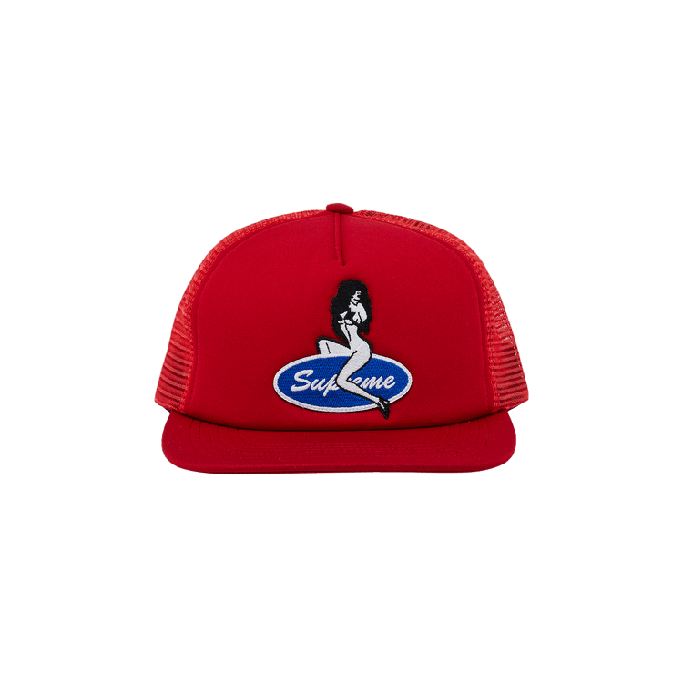 Supreme Pin Up Mesh Back 5-Panel 'Red'