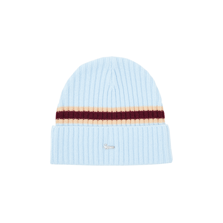 Supreme Stripe Cashmere Beanie 'Pale Blue'