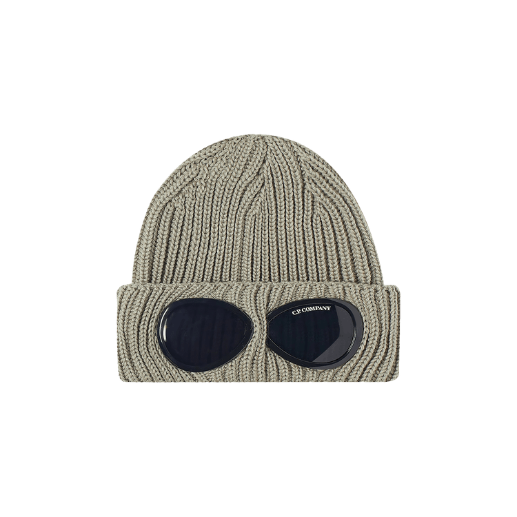 C.P. Company Extrafine Merino Wool Goggle Beanie 'Silver/Sage'