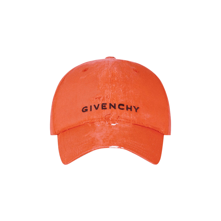 Givenchy Embroidered Logo Curved Cap 'Bright Orange'