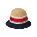 Miu Miu Viscose Raffia Hat 'Beige/Blue'
