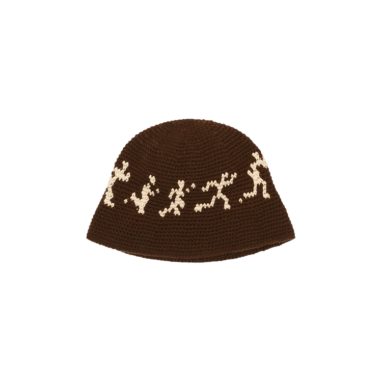 KidSuper Running Guys Crochet Hat 'Brown'