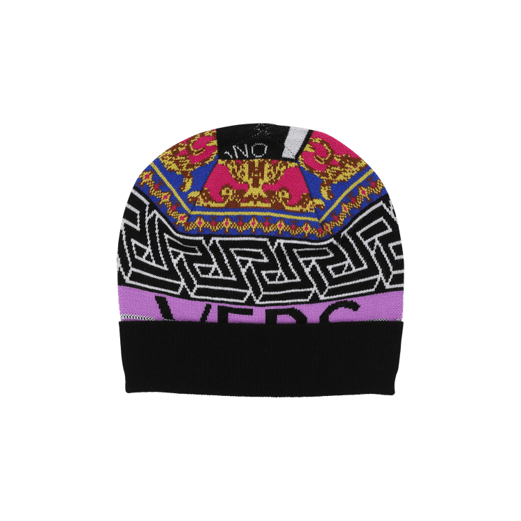 Versace Intarsia Knnit Beanie 'Black'
