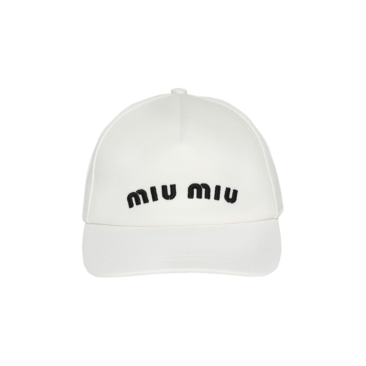 Miu Miu Drill Baseball Cap 'White/Black'