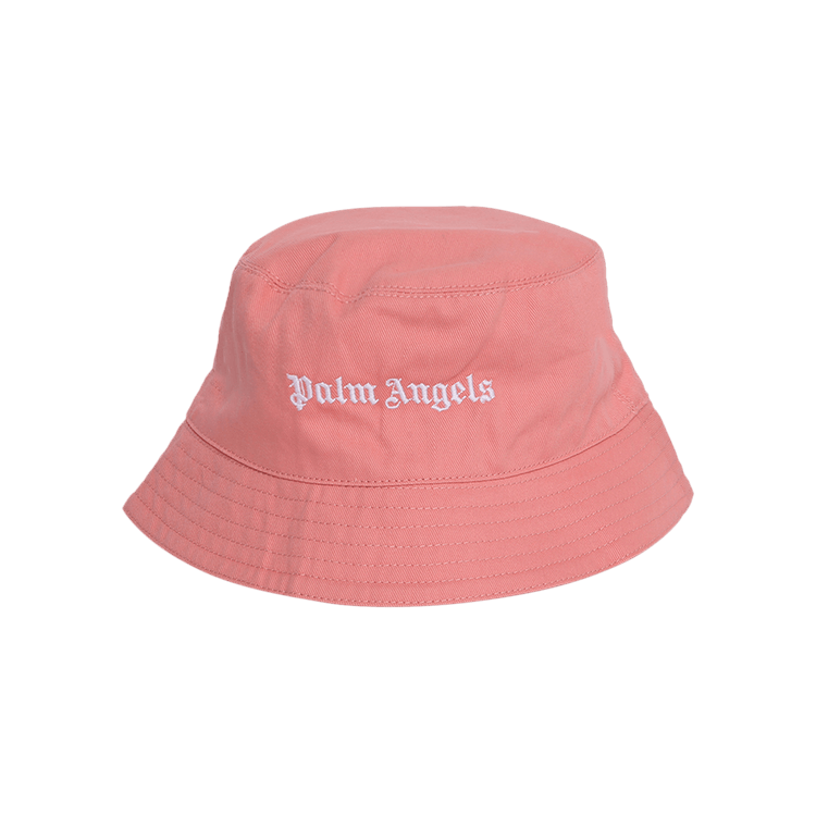 Palm Angels Kids Logo Damier Double Bucket Hat 'Pink/White'