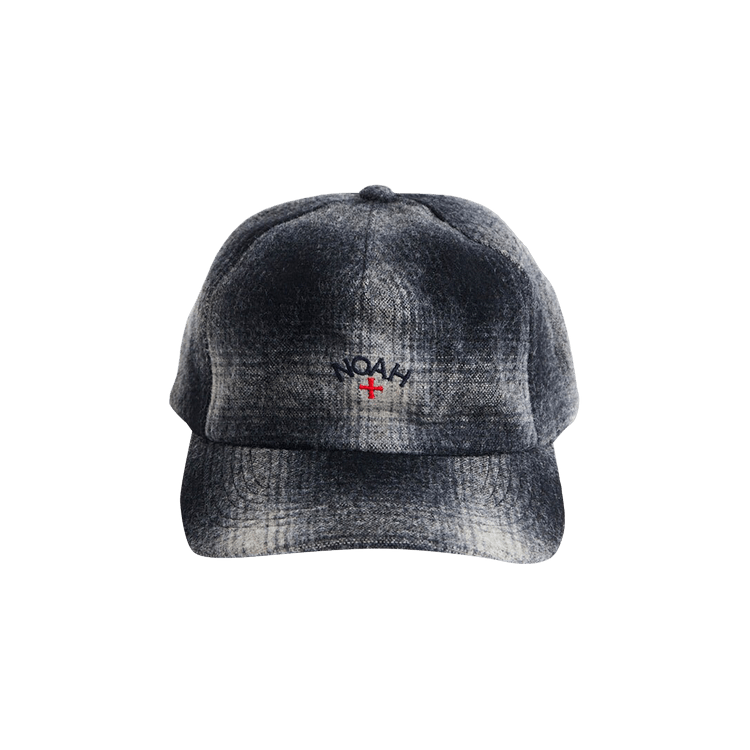 Noah Shadow Plaid 5 Panel Hat 'Black'