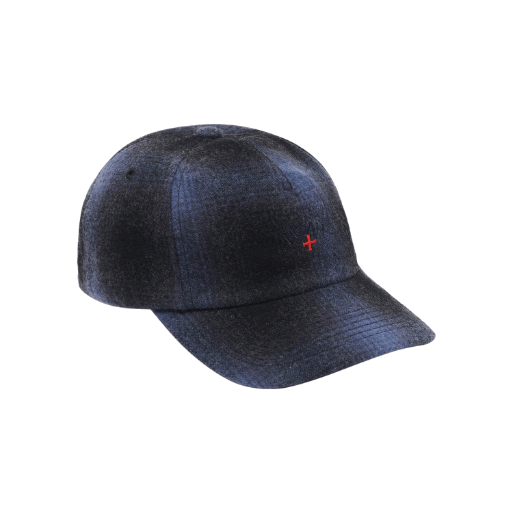 Noah Shadow Plaid 5 Panel Hat 'Blue'