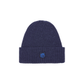 Maison Kitsuné Fox Head Patch Ribbed Beanie 'Ink Blue'