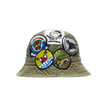 Emotionally Unavailable Patches Bucket Hat 'Military Green'