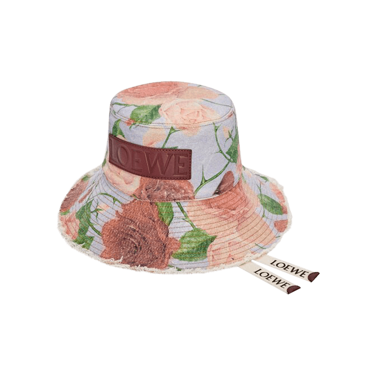 Loewe Roses Fisherman Frayed Hat 'Blue Lilac'