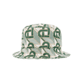 Casablanca Heart Monogram Flat-Peak Bucket Hat 'Evergreen'