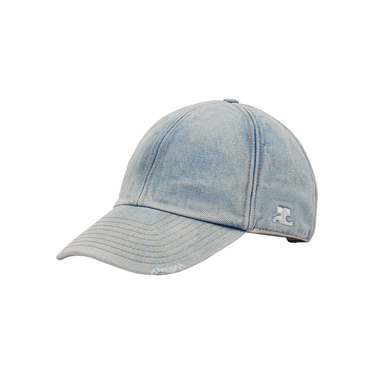Courrèges Signature Denim Cap 'Light Blue Wash'