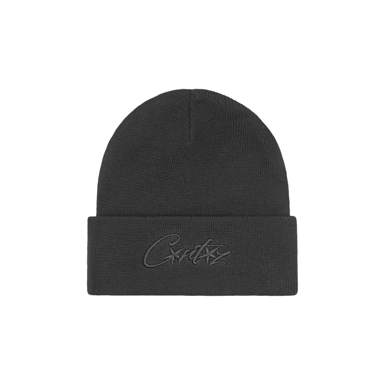 Corteiz Allstarz Folded Beanie 'Triple Black'