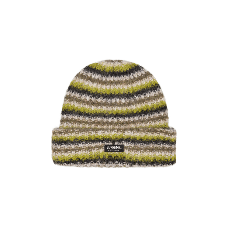 Supreme Loose Stripe Beanie 'Olive'