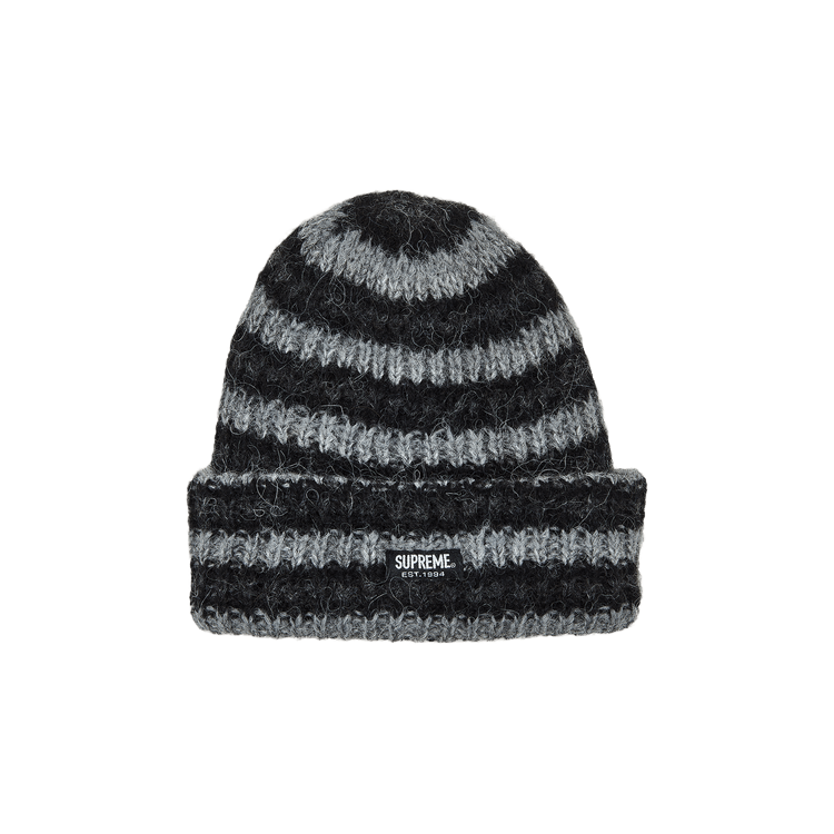 Supreme Loose Stripe Beanie 'Black'