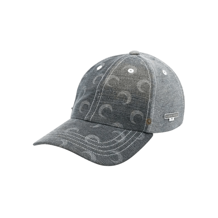 Marine Serre Regenerated Denim Baseball Cap 'Grey'