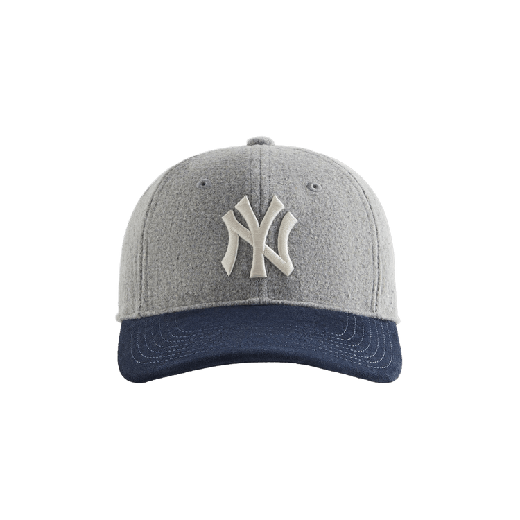 Kith & '47 For New York Yankees Unstructured Wool Fitted With Suede Brim 'Heather Grey'