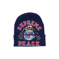 Supreme Peace Embroidered Beanie 'Navy'