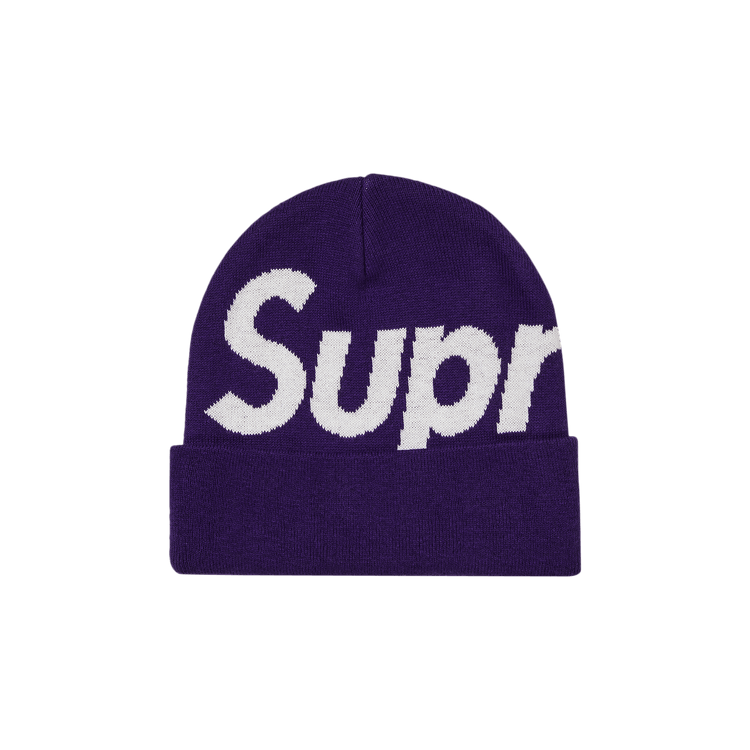 Supreme Big Logo Beanie 'Dark Purple'
