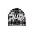 Supreme Big Logo Beanie 'White Plaid'