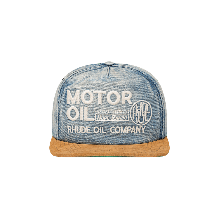 Rhude Motor Oil Hat 'Indigo/Camel'