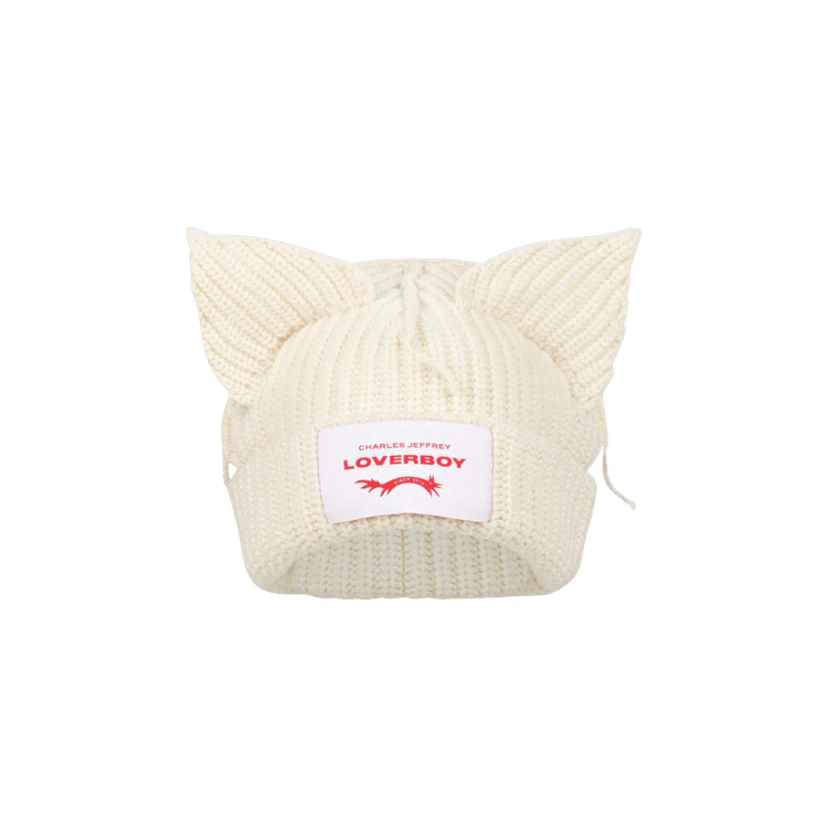 Charles Jeffrey Loverboy Chunky Ears Beanie 'Ecru'